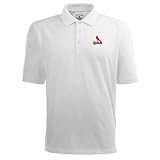 St Louis Cardinals Pique Xtra Lite Polo Shirt (White)