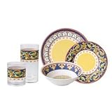 Villa Della Luna 40 Piece Melamine Dinnerware and Acrylic Set, Service for 8