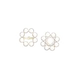 14K Yellow Gold and Pearl Earring Jackets