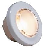 Guest 8071-5 Marine Shallow Depth Recessed 10-Watt Incandescent Light (12-Volt, White Trim Ring, Frosted Lens)