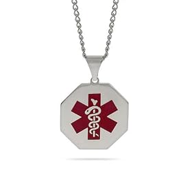 Eve's Addiction Stainless Steel Medical ID Pendant