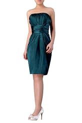 Strapless Short Satin Sheath  Dress