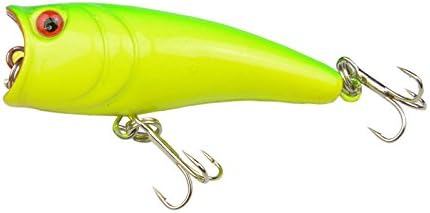 8 Pcs/lot Hooked up Fishing Top Water Popper 2 1/3-inch Lure Plastic Floating Casting Crankbait