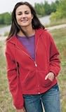 Pigment Dyed Ladies Full-Zip Hooded Sweatshirt