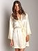 La Fee Verte Silk Kimono Robe Cream