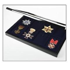 SAFE 5926 PREMIUM SAMMELVITRINE IN SCHWARZER KLAVIERLACK - OPTIK f�r Orden & Ehrenzeichen & Abzeichen & Militaria & Sch�tzenabzeichen & Karnevalsorden mit 8 F�chern und Tr�gerkissen zum einh�ngen der Sammlerst�cke - mit Magnetverschluss und Wandbefestigungen zum aufh�ngen