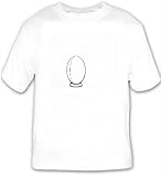 White T-Shirt with the image of: Rugby