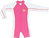 All-in-One Long Sleeve Suit for Girls - Marli Pink/White