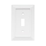 Brainerd 64542 Single White Wood Switch Plate