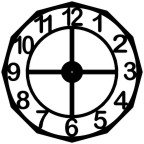 Giant 47.5 Inch Diameter Hand-crafted Tower Wall Clock (Arabic Numerals, Cross-12 Sided Style)