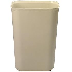 Fire-Resistant Wastebasket, 40 Quart, Beige, Fiberglass RUB2544BGE