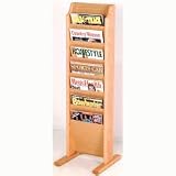 Solid Wood Literature Rack - Light Oak - 7 (Light Oak) (37