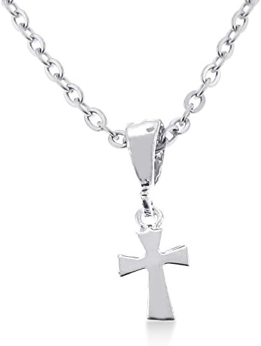 Stunning Unisex Coptic Cross Pendant Includes 316 L 22 Inch Stainless Steel Rolo Chain Necklace with Lobster Clasp