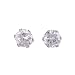 Stud Earrings: Sterling Silver & Cubic Zirconia