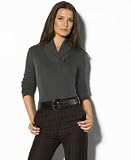 Ralph Lauren - Lauren by Ralph Lauren Plus Size Long-Sleeve Shawl-Collar Top