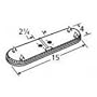 Stainless Steel Oval Twin, Centered, 2.25 Inch Offset Burner Head 11602