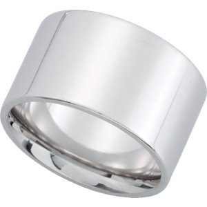 Genuine IceCarats Designer Jewelry Gift Platinum Wedding Band Ring Ring. 12.00 Mm Flat Comfort Fit Band In Platinum Size 12.5