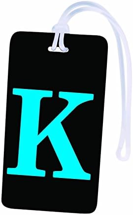 Initial Luggage Tag Personalized ID Tag A through Z (One size, K)