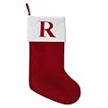 Monogrammed Holiday Stocking - Red R (20")