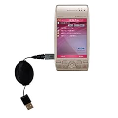 Einziehbares USB Kabel f�r Sharp Willcom WS003SH mit Hot Sync und aufladen Einsatzm�glichkeiten - von Gomadic mit TipExchange Technology