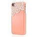 Hand Made Lace and Pearl Peach Orange Hard Case Cover