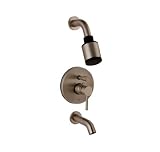 Graff G-7170-LM3B-BN Perfeque Contemporary Pressure Balancing Tub & Shower Set, Brushed Nickel