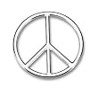 Tropi-Cals - Peace Sign Chrome Emblem Decal