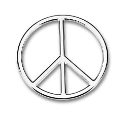 Tropi-Cals - Peace Sign Chrome Emblem Decal