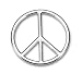Tropi-Cals - Peace Sign Chrome Emblem Decal