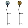 Solar Art Glass Garden Stake 2pk