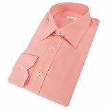 Bagutta Salmon Pink Classic Spread Collar Cotton Dress Shirt