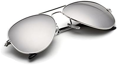 Unisex Aviator Polarized Sunglasses Flash Mirror Lens Uv400 silvery