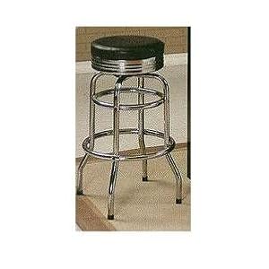 2 Chrome Metal Barstools Retro Style Bar Stools