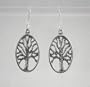 Oval Tree of Life Dangle Earrings in Sterling Silver, #9222
