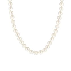 14k Yellow Gold 8 5-9mm White Freshwater Cultured AA Quality Pearl Necklace 18 discount price