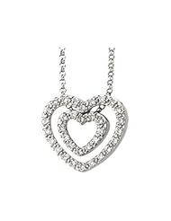 Ann Harrington Jewelry 14k White Gold 1/4 Ct Tw Diamond Heart Necklace