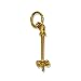 Anhänger 750/18 K Gold Skistock 16 x 4 mm, Länge/Breite: 16 x 4 mm