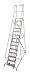 Cotterman 1514R2642A3E10B4W5C1P3 - Rolling Ladder Steel 182In. H. Gray