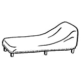 Duronex Grey Vinyl Protective Cover for Double Chaise Lounge Chair - 32 x 64 x 80