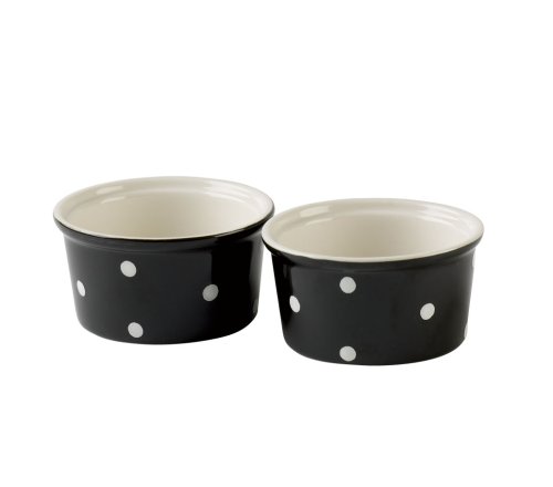 Spode Baking Days Black Bake and Serve 4 Inch Ramekin’s Set of 2