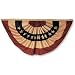 2ft x 4ft Primitive Antique Look American Flag Bunting Pleated Nylon (Tea Stained)