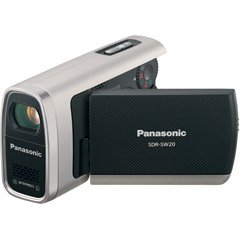 Panasonic SDR-SW20 Water, Shock & Dustproof Compact SD Camcorder with 10x Optical Zoom, & Records to SD Memory Card - Silver