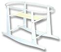 Rocking Wooden Moses Basket Stand- Antique White