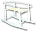Baby : Rocking Wooden Moses Basket Stand- Antique White