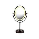 UPC 490371000769 product image for Conair Oval Double-Sided Lighted Mirror - Oiled-Bronze Finish | upcitemdb.com