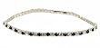 Anklet - A8 - Swarovski (tm) Crystal - Stretch ~ Black and Clear
