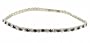 Anklet - A8 - Swarovski (tm) Crystal - Stretch ~ Black and Clear