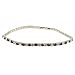 Anklet - A8 - Swarovski (tm) Crystal - Stretch ~ Black and Clear