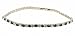 Anklet - A8 - Swarovski (tm) Crystal - Stretch ~ Black and Clear