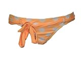 Surfside Sun Yellow Polka Dot Swimsuit-Bottoms w/Tie Belt S